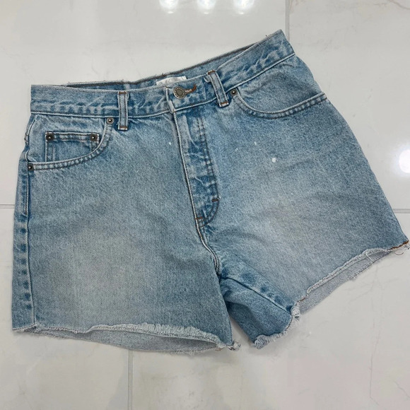 Moda International Pants - Vintage Moda Intl Cut Off Jean Shorts Light Blue Denim Hire Rise Shorts size 4